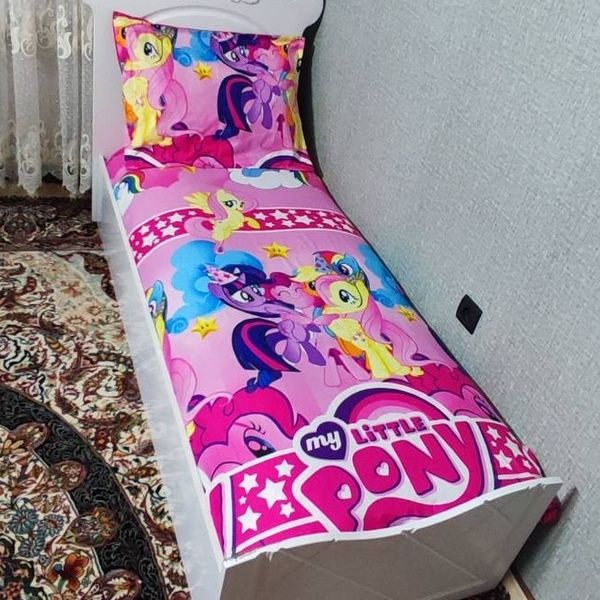 روتختی یک نفره دخترانه پونی کوچولو روکش تشک دخترانه صورتی pony پونی