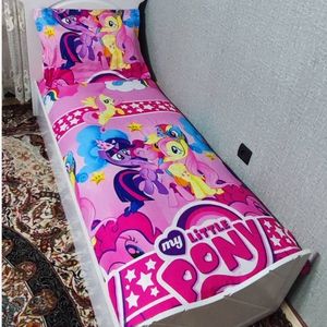 قیمت ارزان روتختی یک نفره دخترانه پونی کوچولو روکش تشک دخترانه صورتی pony پونی