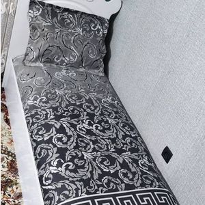 روتختی یکنفره ورساچ سیاه طوسی روکش تشک ورساچه مشکی سایه طوسی