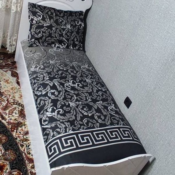 روتختی یکنفره ورساچ سیاه طوسی روکش تشک ورساچه مشکی سایه طوسی