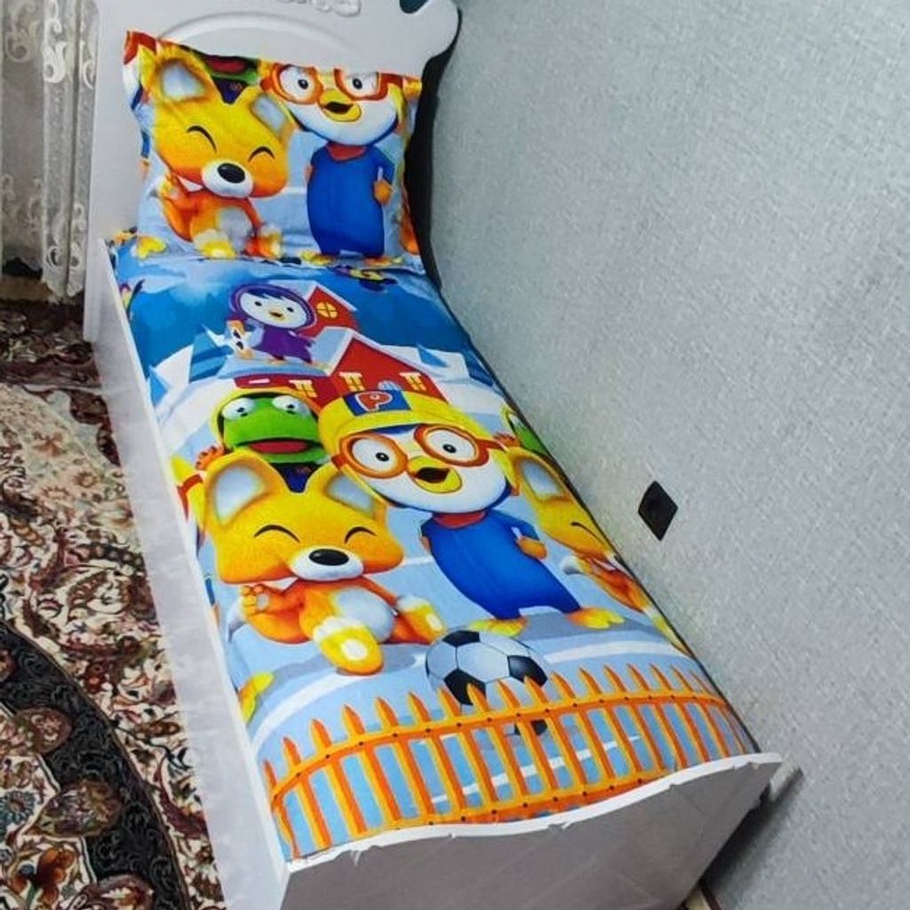 فروش اینترنتی روتختی یک نفره پسرانه پورورو پنگوئن کوچولو روکش تشک pororo