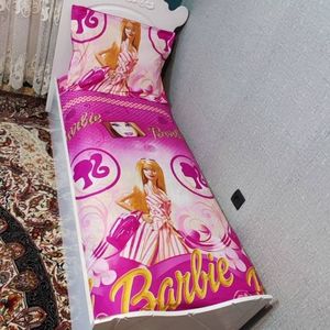 خرید آنلاین روتختی یک نفره دخترانه باربی صورتی روکش تشک دختراته باربی لندن