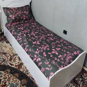 خرید آنلاین روتختی یک نفره گل صورتی روکش تشک یک نفره روتختی یک نفره