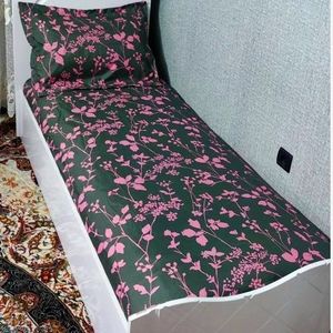 خرید اینترنتی روتختی یک نفره گل صورتی روکش تشک یک نفره روتختی یک نفره