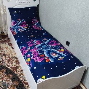 خرید انلاین روتختی یک نفره طرح فضا نورد روتختی فضانورد روکش تشک فضای اسپیس