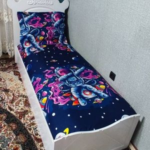 خرید آنلاین روتختی یک نفره طرح فضا نورد روتختی فضانورد روکش تشک فضای اسپیس