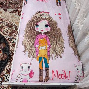 مشخصات روتختی عروسکی دخترانه دختر موفر فری یک نفره کشدوزی شده