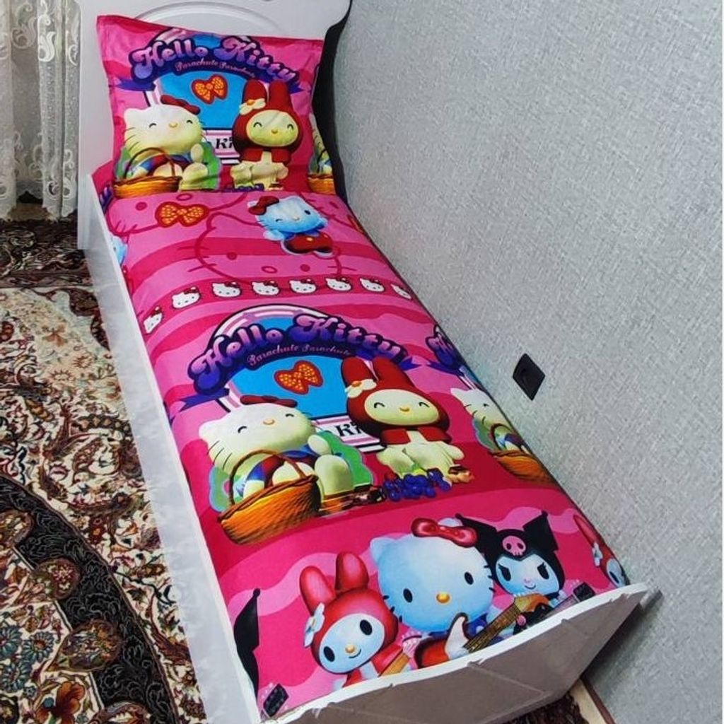 خرید آنلاین روتختی یک نفره دخترانه کیتی روتختی کرومی روتختی دخترانه کورومی صورتی