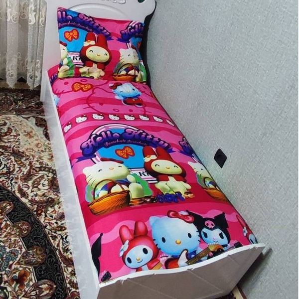 روتختی یک نفره دخترانه کیتی روتختی کرومی روتختی دخترانه کورومی صورتی