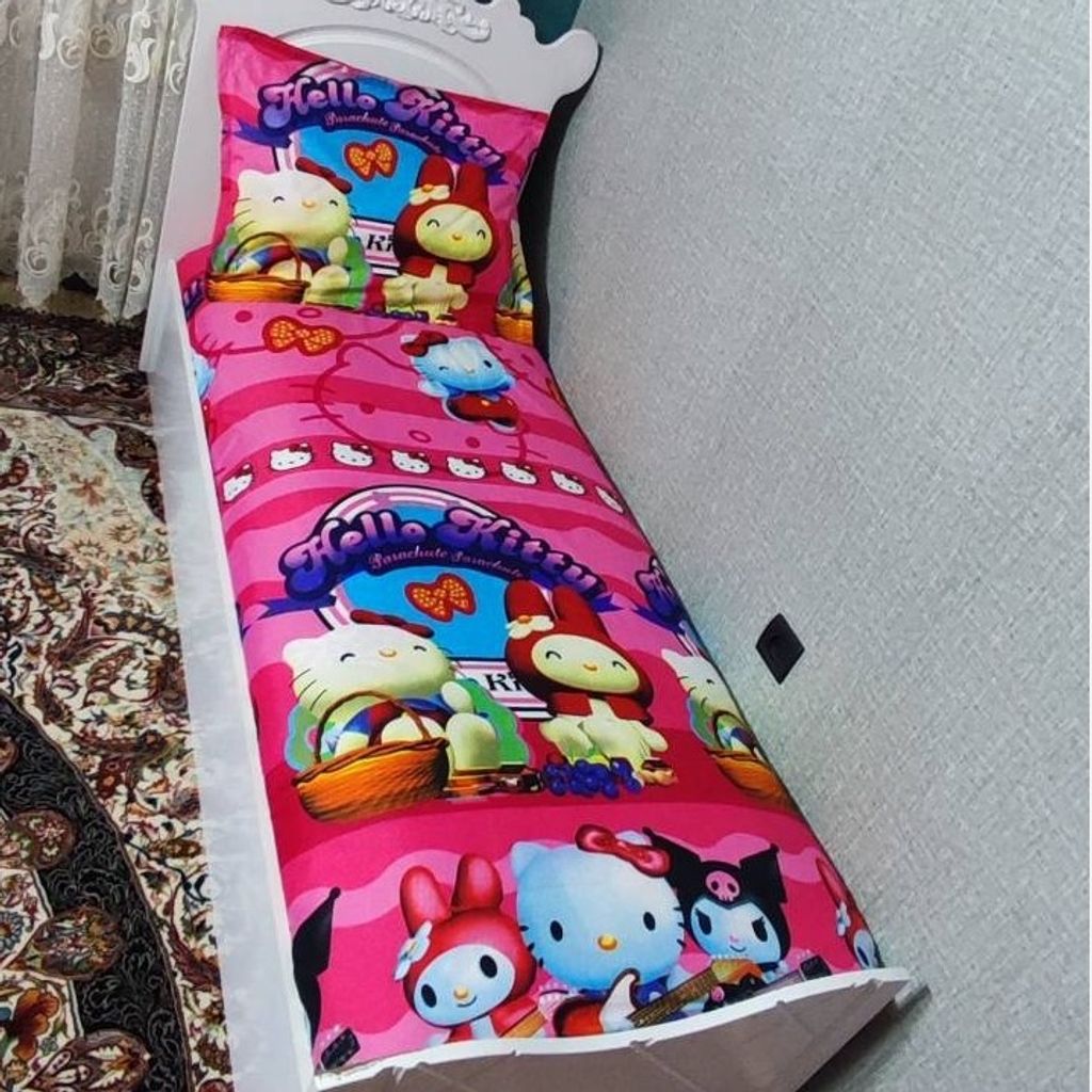 خرید انلاین روتختی یک نفره دخترانه کیتی روتختی کرومی روتختی دخترانه کورومی صورتی