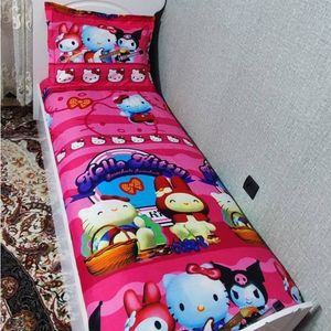 فروش اینترنتی روتختی یک نفره دخترانه کیتی روتختی کرومی روتختی دخترانه کورومی صورتی