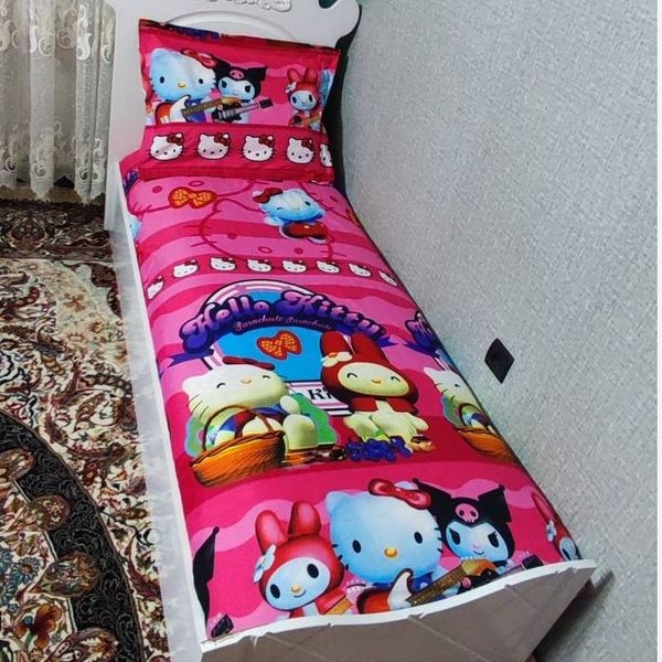 روتختی یک نفره دخترانه کیتی روتختی کرومی روتختی دخترانه کورومی صورتی