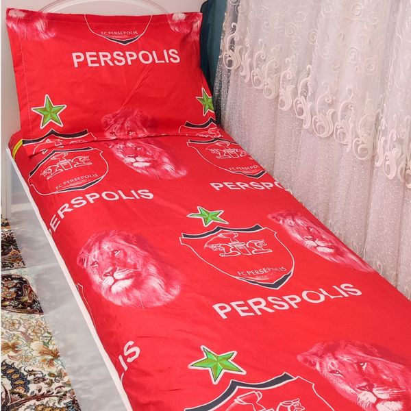 نیم ست روتختی کشدوزی شده یک نفره طرح پرسپولیس پرسپولیسی