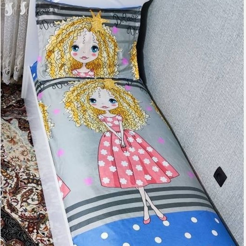 قیمت ارزان روتختی یک نفره دخترانه موفری فانتزی یک نفره روکش تشک بچه گانه