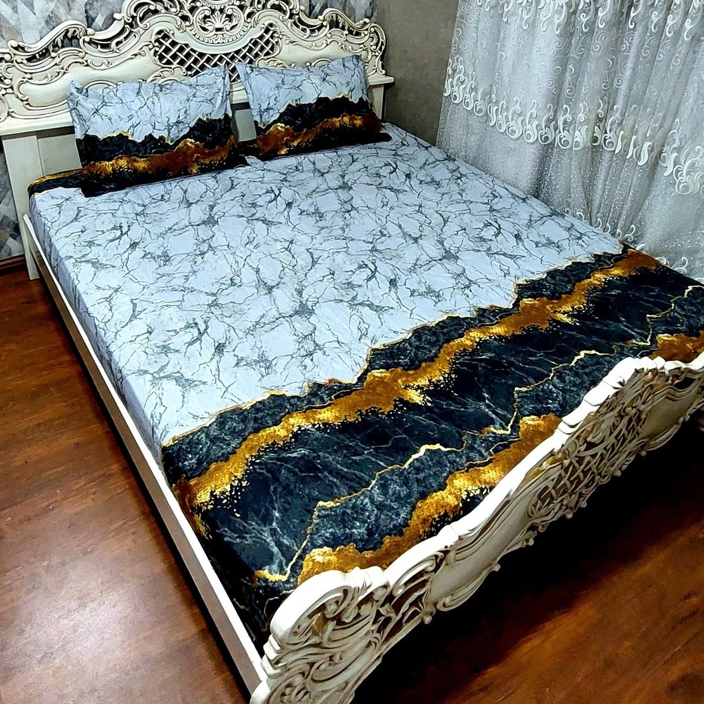 مشخصات روتختی دونفره ملحفه کشدار تشک خوشخواب سنگی