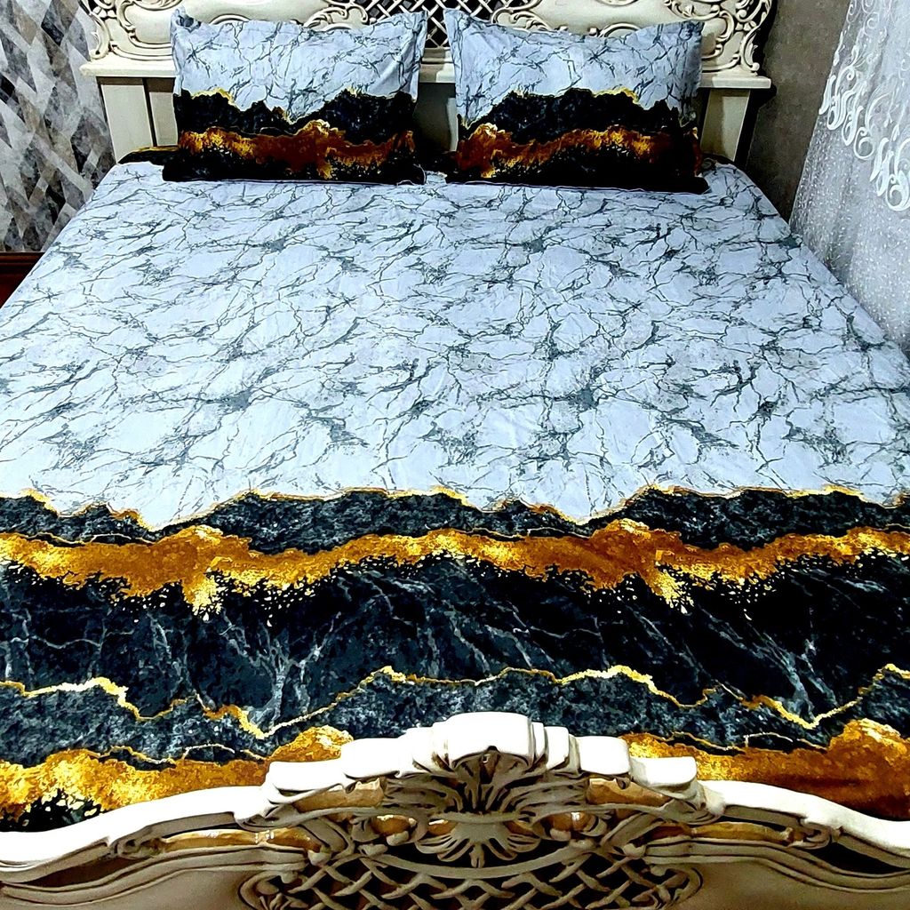 مشخصات روتختی دونفره ملحفه کشدار تشک خوشخواب سنگی