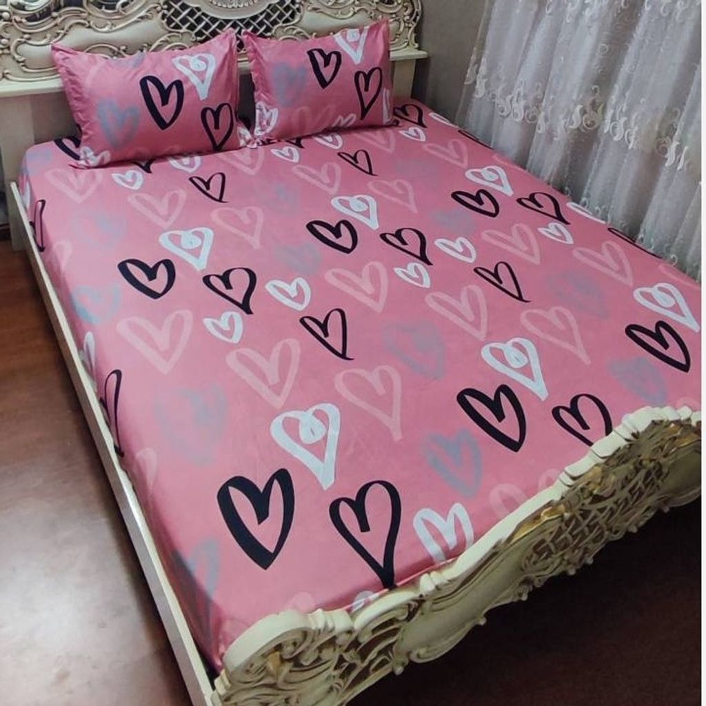 خرید انلاین روتختی دونفره صورتی کشدار تخت دونفره نیم ست روتختی صورتی قبلی