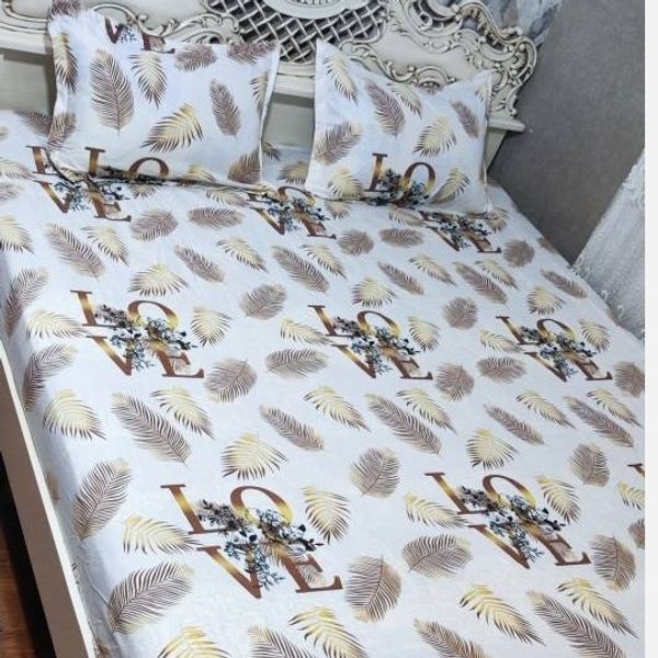 روتختی دور کش دونفره نفره کرم سفید روتختی دونفره نسکافه ای برگ