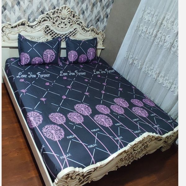 نیم ست روتختی دونفره طرح قاصدک زمینه طوسی