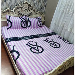مشخصات نیم ست روتختی دونفره ویکتوریا سکرت صورتی سفید