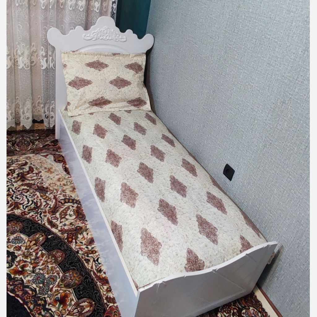 قیمت ارزان روتختی دوتکه تخت یکنفره طرح دار قهوه ای زمینه کرم