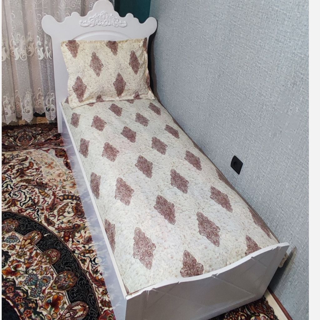 قیمت روتختی دوتکه تخت یکنفره طرح دار قهوه ای زمینه کرم