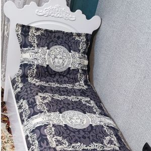 قیمت ارزان نیم ست دوتکه روتختی دورکش تخت یک نفره طرح ورساچه تیره