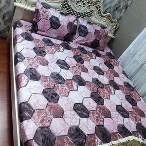 قیمت روتختی  دورکشدوزی شده مکعبی 6ضلعی صورتی