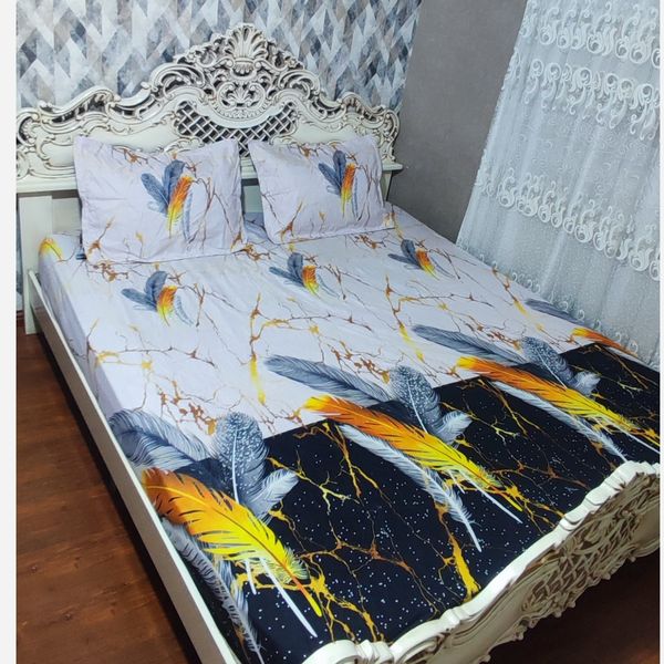 ملحفه تشک تخت دونفره  عرض 180 و عرض 160 طرح ماربل پردار