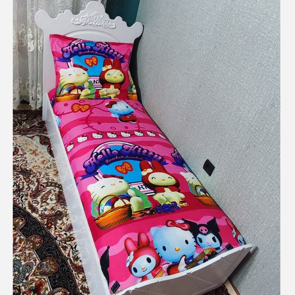 خرید اینترنتی روتختی دوتکه تخت یک نفره دخترانه کیتی وکرومی