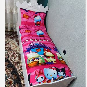 قیمت ارزان روتختی دوتکه تخت یک نفره دخترانه کیتی وکرومی