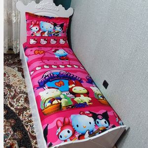 مشخصات روتختی دوتکه تخت یک نفره دخترانه کیتی وکرومی