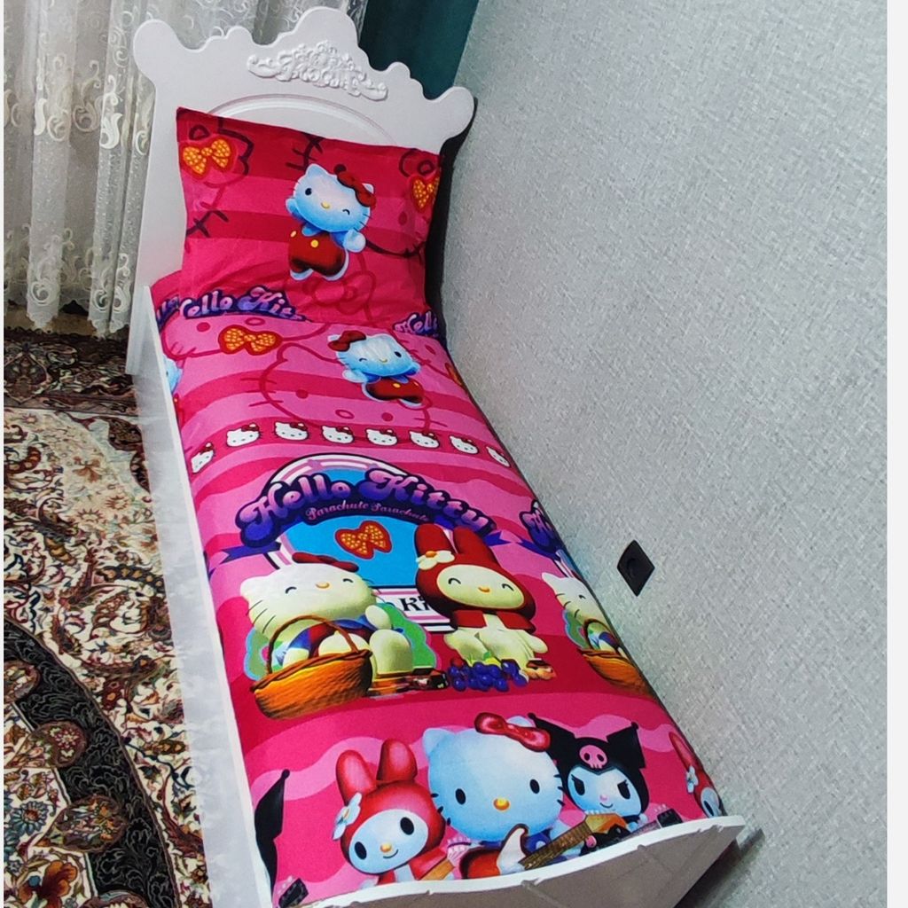 مشخصات روتختی دوتکه تخت یک نفره دخترانه کیتی وکرومی