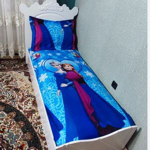 قیمت ملحفه کشدار عروسکی تخت یک نفره طرح السا و انا 