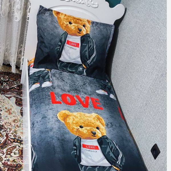 ملحفه تخت تک نفره تدی لاو