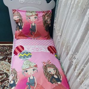 مشخصات کاورتشک  روتختی تک نفره  طرح دخترانه