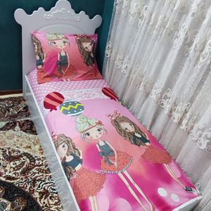 خرید اینترنتی کاورتشک  روتختی تک نفره  طرح دخترانه