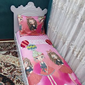 فروش اینترنتی کاورتشک  روتختی تک نفره  طرح دخترانه
