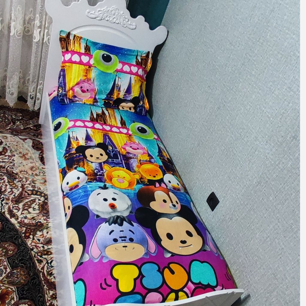 خرید آنلاین ملحفه تخت یکنفره عروسکی روتختی تک نفره طرح تی سام تی سام