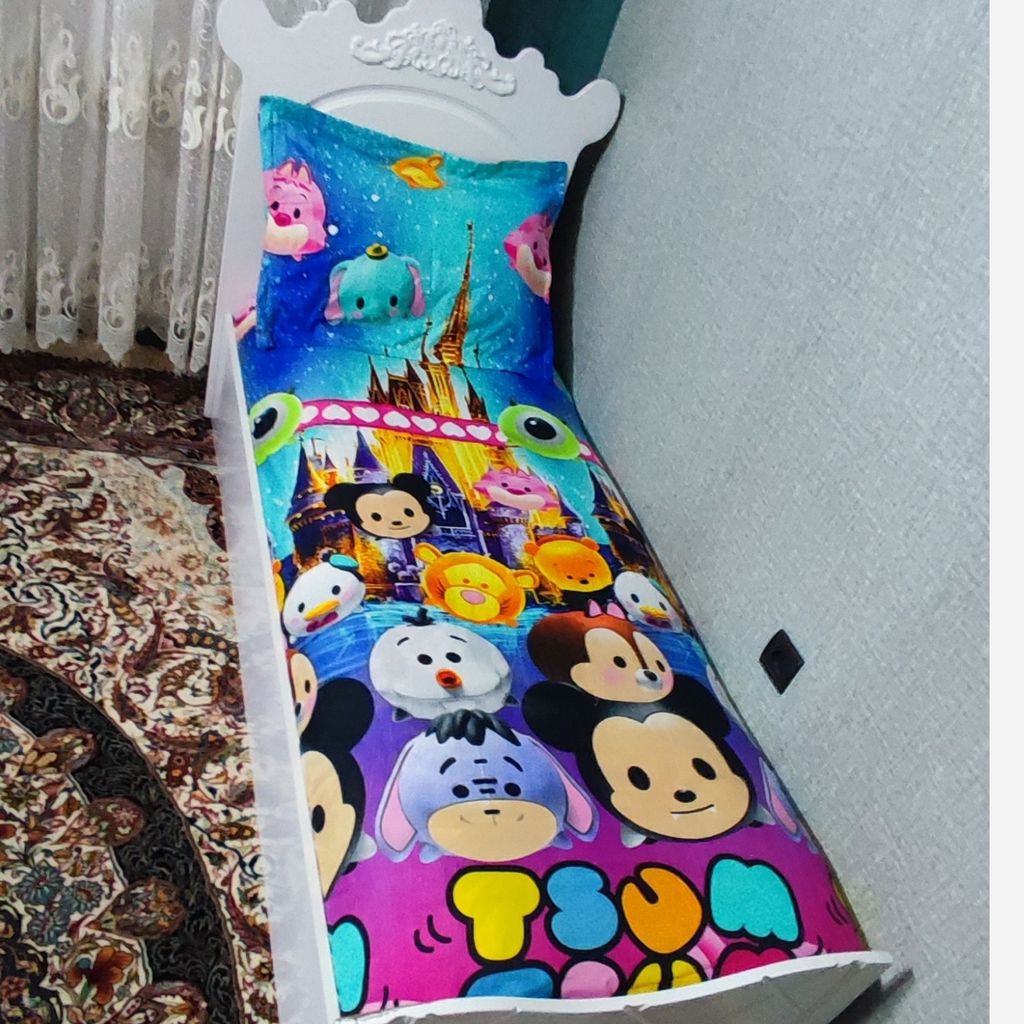 خرید آنلاین ملحفه تخت یکنفره عروسکی روتختی تک نفره طرح تی سام تی سام