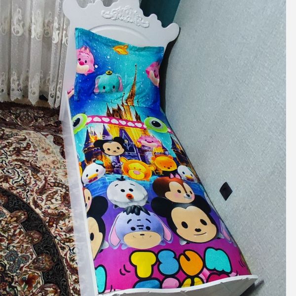 ملحفه تخت یکنفره عروسکی روتختی تک نفره طرح تی سام تی سام
