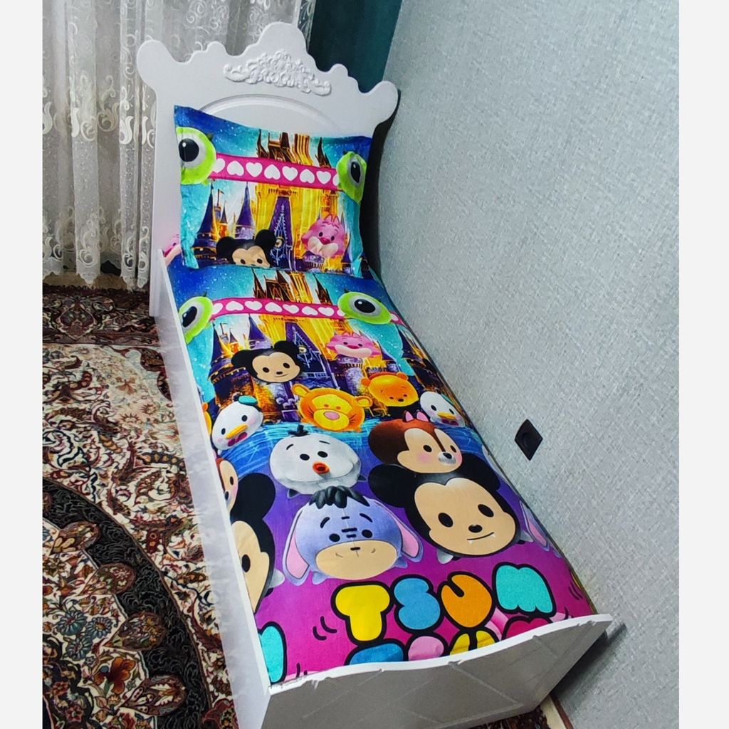 خرید انلاین ملحفه تخت یکنفره عروسکی روتختی تک نفره طرح تی سام تی سام