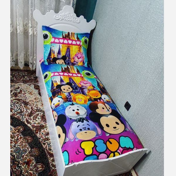 ملحفه تخت یکنفره عروسکی روتختی تک نفره طرح تی سام تی سام