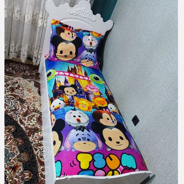 ملحفه تخت یکنفره عروسکی روتختی تک نفره طرح تی سام تی سام