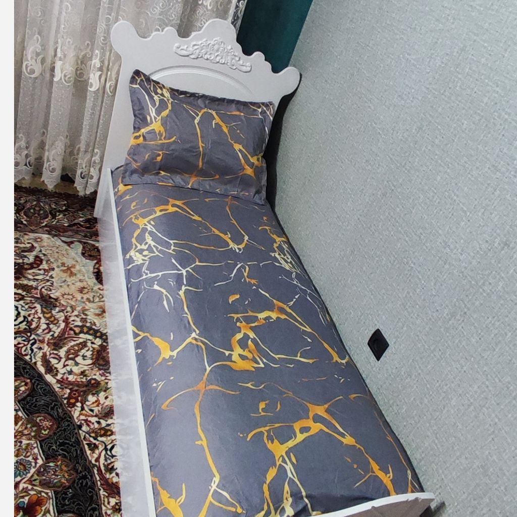 خرید انلاین روتختی دوتیکه یک نفره ماربل طوسی