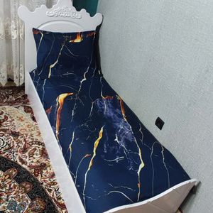 نیم ست روتختی دوتیکه یکنفره ماربل سورمه ای