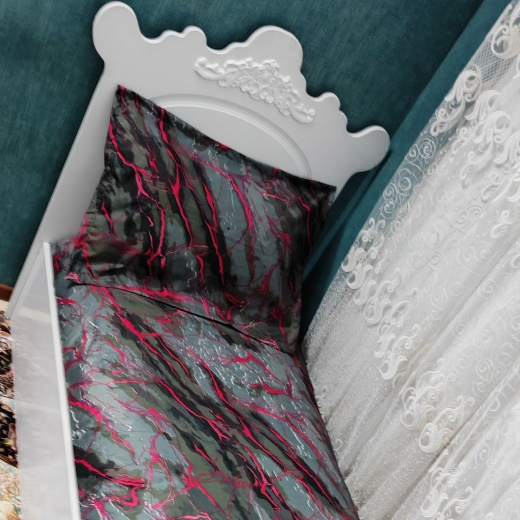 خرید اینترنتی روتختی نیم ست ماربل زرشکی یک نفره