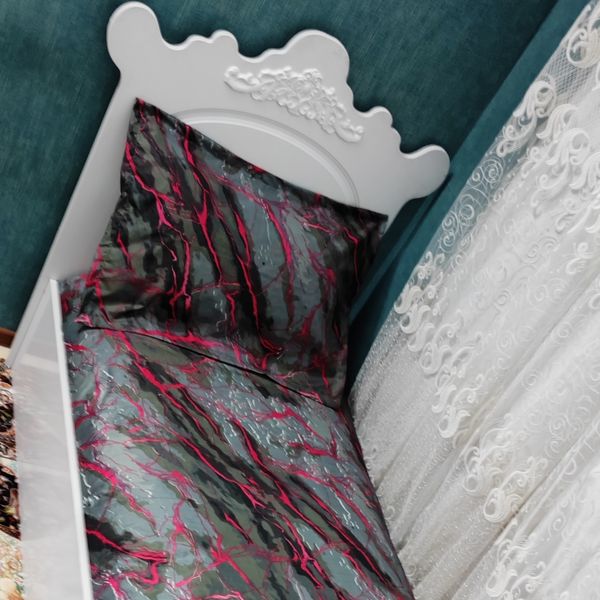 روتختی نیم ست ماربل زرشکی یک نفره