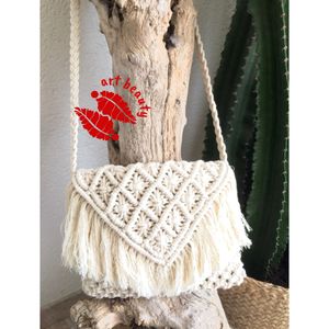 کیف مکرومه طرح ترمه پوش