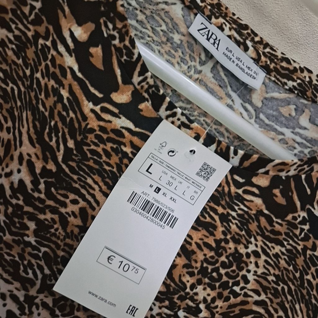 خرید اینترنتی تیشرت زنانه زارا